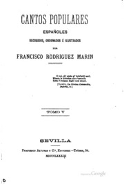 Cantos populares españoles, recogidos por F. Rodriguez Marin