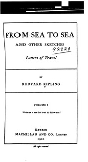 From Sea To Sea : Letters Of Travel