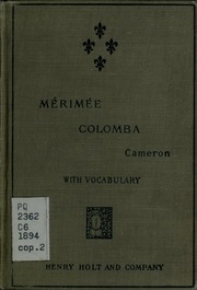 Colomba. Edited With Introd., Notes And Bibliography