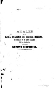 Anales de la Academia de Ciencias Médicas, Físicas y Naturales de la Habana : revista científica