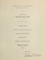 Bharatiya Jana Sangh : The Development Of A Political Party In India