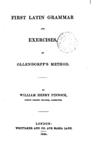 First Latin Grammar And Exercises In Ollendorff's Method