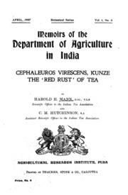 Cephaleuros Virescens, Kunze: The Red Rust Of Tea
