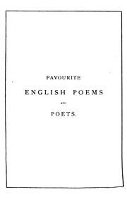 Favourite English Poems And Poets, Etc