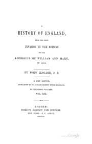 A History Of England From The First Invasion Of The Romans To The Accession Of William & Mary In ...