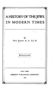 A History Of The Jews In Modern Times