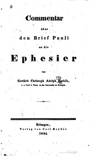 Commentar über den Brief Pauli an die Ephesier