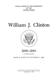 William J. Clinton [electronic Resource] : 2000-2001 (in Three Books)