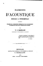 Eléments d'acoustique musicale & instrumentale