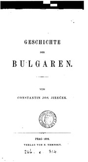 Geschichte Der Bulgaren