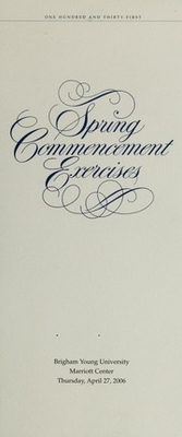 Commencement Exercise Programs, 2006-