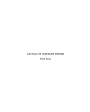Catalog Of Copyright Entries Series 3 Vol.9 Part 5c Nos.1-2 (jan.-dec. 1955)