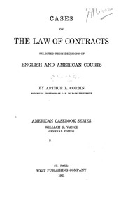 Cases On The Law Of Contracts, Selected From Decisions Of English And American Courts