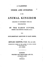 The Animal Kingdom : Arranged In Conformity With Its Organization