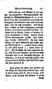 Des engländers Thomas Hobbes Leviathan; cder, Der kirchliche und bürgerliche staat ..