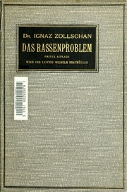 Das Rassenproblem unter besonderer Berücksichtigung der theoretischen Grundlagen der jüdischen Rassenfrage
