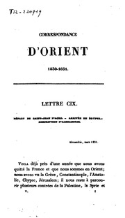 Correspondance D'orient, 1830-1831