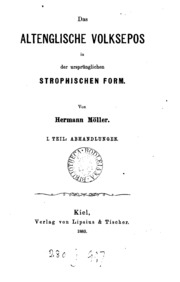 Das altenglische volksepos in der ursprünglichen strophischen form