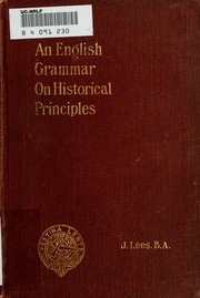 An English Grammar On Historical Principles