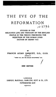 The Eve Of The Reformation;