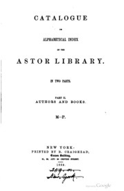 Catalogue Or Alphabetical Index