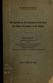 The Epistles On The Romance Of The Rose And Other Documents In The Debate ..