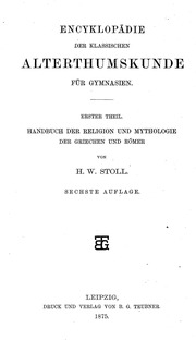 Handbuch der Religion und Mythologie der Griechen und Römer : für Gymnasien