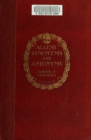 Allen's Synonyms And Antonyms