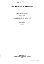 Contributions From The Department Of Anatomy