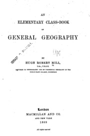 An Elementary Class-book Of General Geography