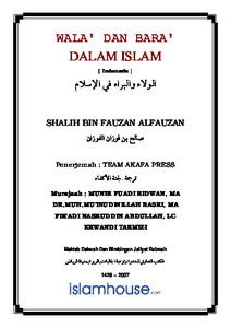 Wala Rsquo Dan Bara Rsquo Dalam Islam