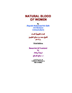 Natural Blood Of Women
