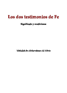 شهادات Los dos testimonios de Fe