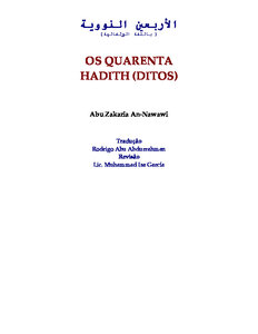 OS QUARENTA HADITH DITOS