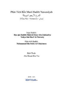 Ph acirc n T iacute ch Bốn Mươi Hadith Nawawiyah
