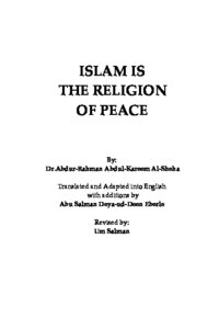 Islam Is The Religion Of Peace