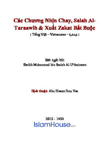 C aacute c Chương Nhịn Chay Salah Al Taraawih amp Xuất Zakat Bắt Buộc