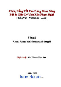 Allah Đấng Tối Cao Đ aacute ng Được S ugrave ng B aacute i amp Gi aacute o L yacute Việc X uacute c Phạm Ng agrave i