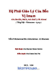 Hệ Ph Aacute I Gi Aacute O L Yacute Của Bốn Vị Imam: Abu Hanifah Malik Ash Shafi Rsquo Yv Agrave Ahmad