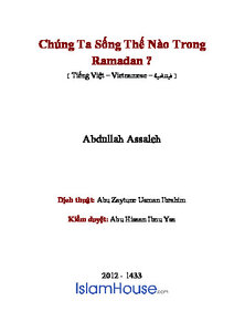 كتاب Ch uacute ng Ta Sống Thế N agrave o Trong Ramadan pdf