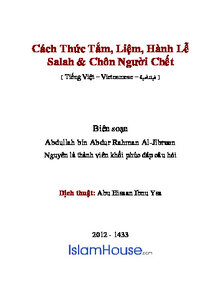 C aacute ch Thức Tắm Liệm H agrave nh Lễ Salah amp Ch ocirc n Người Chết