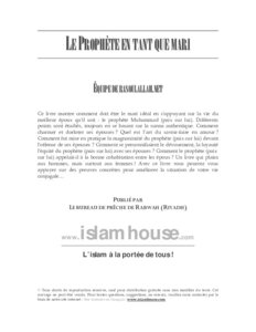 Le Proph egrave te sur lui la paix en tant que mari
