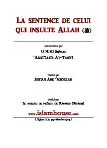 La Sentence De Celui Qui Insulte Allah