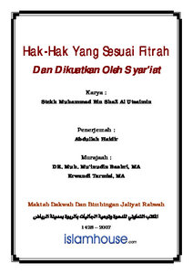 Hak Hak Yang Sesuai Dengan Fitrah dan Dikuatkan Oleh Syar rsquo iat