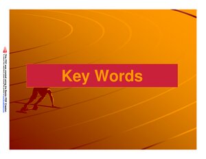 Key Words Key Words