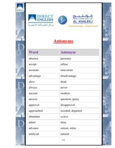 Antonyms
