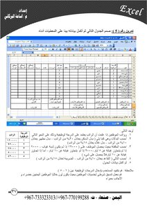 الجداول الحسابية Excel
