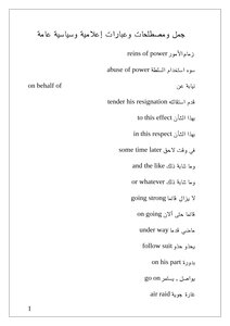Political And Media Phrases And Phrases In English