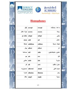 English Similarities