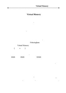 Scientific Paper No. 4 - Memory Management - Section Two - Virtual Memory